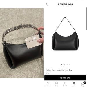 Alexander Wang Medium Marquess Leather Hobo Bag